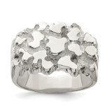 Sterling Silver Men'S Nugget Ring, 5.2 mm