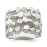 Sterling Silver Men'S Nugget Ring, 5 mm - QR4453