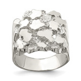 Sterling Silver Men'S Nugget Ring, 5 mm - QR4454