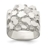 Sterling Silver Men'S Nugget Ring, 5 mm - QR4455