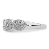 Sterling Silver Rhodium-Plated 0.021ct Diamond Ring - View 3