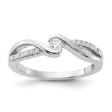 Sterling Silver Rhodium-Plated & Cubic Zirconia Ring - QR6155