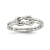 Sterling Silver Love Knot Ring, 2.5 mm, Flat