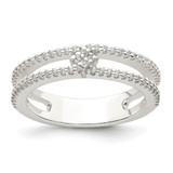 Sterling Silver Cubic Zirconia Ring, 4.53 mm