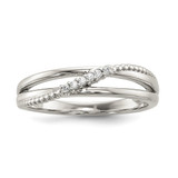 Sterling Silver Cubic Zirconia Ring, Polished - QR6723