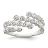 Sterling Silver Cubic Zirconia Ring, 1.33 mm