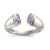 Sterling Silver Cubic Zirconia Ring, Polished - QR6767