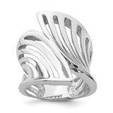 Rhodium-Plated Sterling Silver Polished Ring