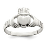 Sterling Silver Solid Claddagh Ring, 2 mm - QR957
