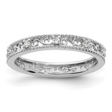 Sterling Silver Stackable Expressions White Topaz Ring - QSK1485