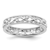 Sterling Silver Stackable Expressions Carved Ring