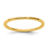 Sterling Silver Stackable Expressions Gold-Tone Polished Ring, 1.5 mm