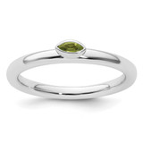 Sterling Silver Stackable Expressions Peridot Ring, 2.5 mm
