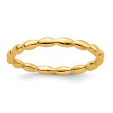 Sterling Silver Stackable Expressions Gold-Tone Rice Ring, 2.25 mm