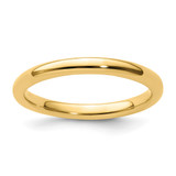 Sterling Silver Stackable Expressions Gold-Tone Polished Ring, 2.25 mm - QSK230