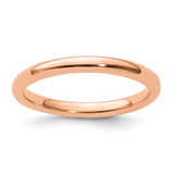 Sterling Silver Stackable Expressions Rose Gold-Tone Polished Ring, 2.25 mm - QSK232