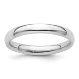 Sterling Silver Stackable Expressions Rhodium-Plated Polished Ring, 3.25 mm