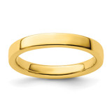 Sterling Silver Stackable Expressions Gold-Tone Ring, 3.25 mm, Polished - QSK262