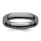 Ruthenium-Plated Sterling Silver Stackable Expressions Black-Plated Polished Ring, 4.25 mm