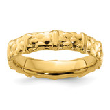 Sterling Silver Stackable Expressions Gold-Tone Ring, 4.25 mm - QSK298