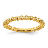 Sterling Silver Stackable Expressions Diamond Gold-Tone Ring, 2.25 mm