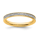 Sterling Silver Stackable Expressions & Diamonds Gold-Tone Ring, 2.25 mm