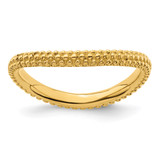 Sterling Silver Stackable Expressions Polished Gold-Tone Wave Ring, 2.25 mm