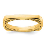Sterling Silver Stackable Expressions Polished Gold-Tone Square Ring, 2.25 mm - QSK780