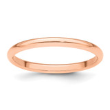 14K Rose Gold 2 mm Half-Round Wedding Band