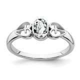 Sterling Silver Rhodium-Plated White Topaz Ring