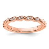 14K Rose Gold Stackable Expressions 0.04ct Diamond Twist Ring, 2.67 mm