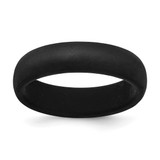 Silicone Black 5.7 mm Domed Wedding Band