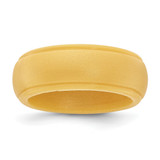 Silicone Gold Metallic 8 mm Ridged Edge Wedding Band