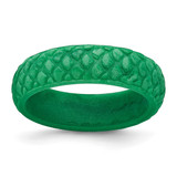 Silicone Green Mermaid Pattern 5.7 mm Domed Wedding Band