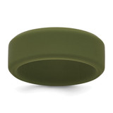 Silicone Olive Green 8 mm Wedding Band