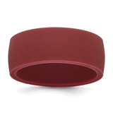 Silicone Dark Red 8.70 mm Flat Edge Wedding Band
