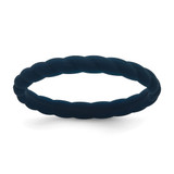 Silicone Midnight Blue 3 mm Braided Wedding Band