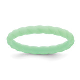 Silicone Light Mint Green 3 mm Braided Wedding Band