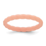Silicone Rose Pink 3 mm Braided Wedding Band