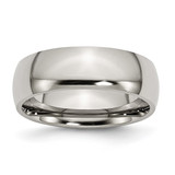 Chisel Titanium Polished 7 mm Half Round Wedding Band