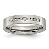 Titanium Polished 0.25ct Diamond 6 mm Wedding Band