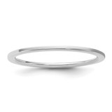Rhodium-Plated 14K White Gold 1 mm Standard Flat Comfort Fit Wedding Band