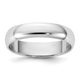 Rhodium-Plated 14K White Gold 4.5 mm Half Round Wedding Band