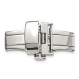 16 mm Silver-Tone Butterfly Style Deployment Buckle