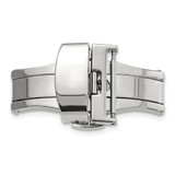18 mm Silver-Tone Butterfly Style Deployment Buckle