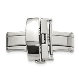 22 mm Silver-Tone Butterfly Style Deployment Buckle