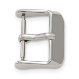 16 mm Silver-Tone Stainless Steel Buckle