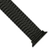 Gilden for Apple Watch 38/40 mm Men'S Long Black Stainless Steel 7.5 Inch Expansion Watch Band with Black Adapters