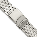 DeBeer 20 mm Stainless Steel Breitling Navitimer Style Solid Link with Deployment Buckle 7.5 Inch Watch Band