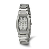 Women'S Chisel Stainless Steel White Tonneau Dial Watch, Quartz